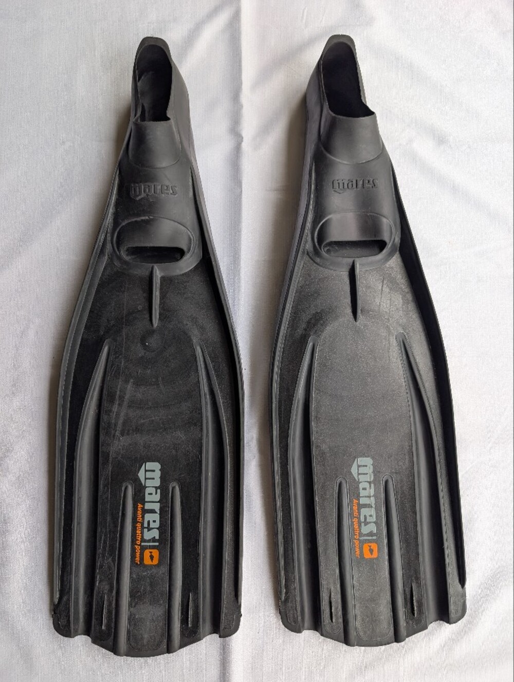 Women's Mares Black Full Foot Swim Diving Fins